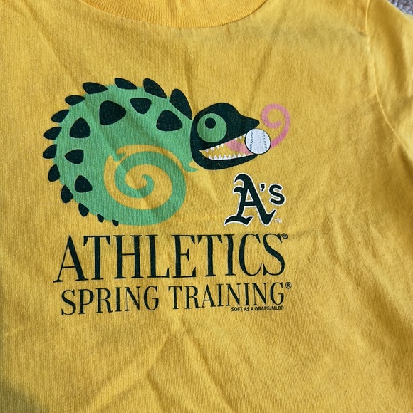Oakland Athletics Soft as a Grape Toddler Spring Training Lizard T-Shirt Size 3 - Picture 2 of 4